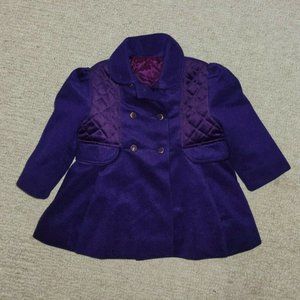 Vintage Cute Togs girls pea coat purple 2T